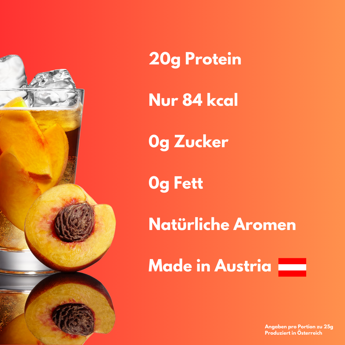 Clear Whey Hydrolysat Protein Water Ice-Tea Peach 500g Pulver